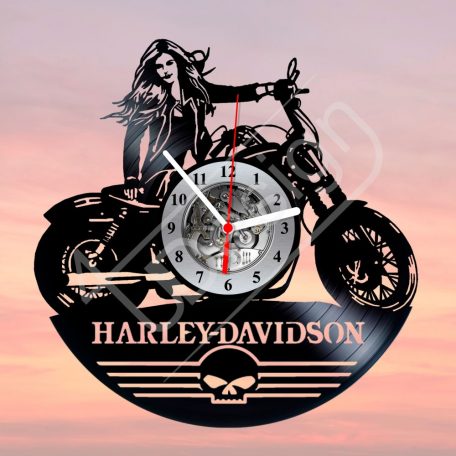 Harley Davidson hanglemez óra - bakelit óra