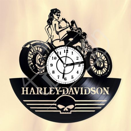 Harley Davidson hanglemez óra - bakelit óra