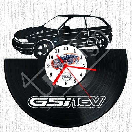 OPEL GSi hanglemez óra - bakelit óra