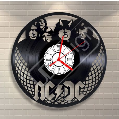 AC/DC hanglemez óra - bakelit óra