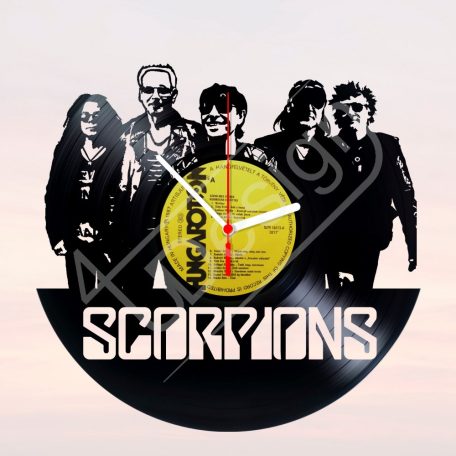 Scorpions hanglemez óra - bakelit óra