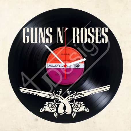 Guns and Roses hanglemez óra - bakelit óra