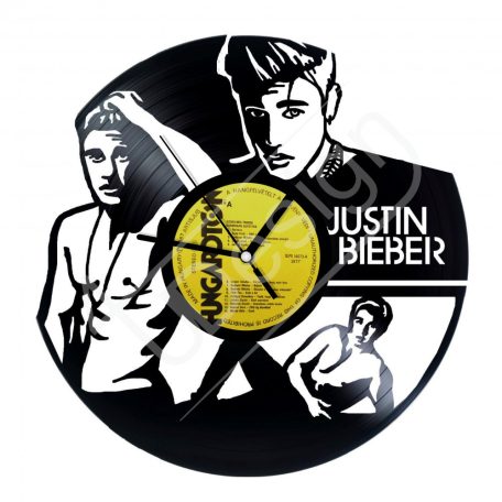 Justin Bieber hanglemez óra - bakelit óra