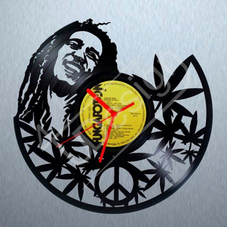 Bob Marley hanglemez óra - bakelit óra