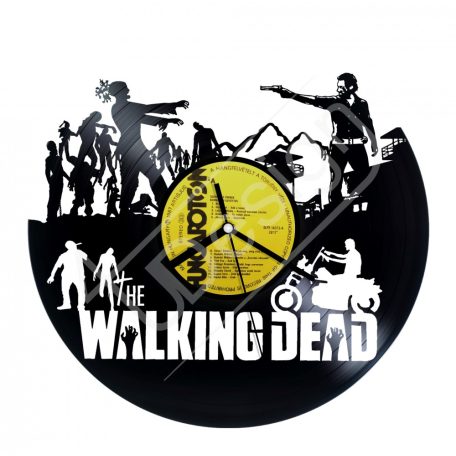 Walking Dead hanglemez óra - bakelit óra