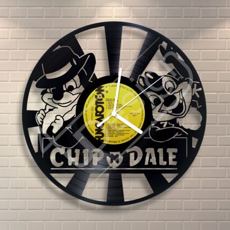 Chip & Dale hanglemez óra - bakelit óra