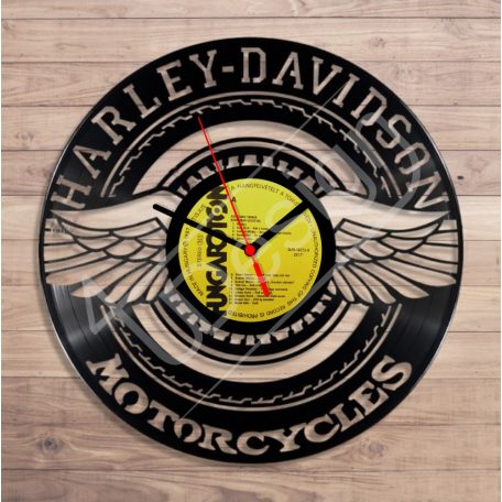 Harley Davidson motoros hanglemez óra - bakelit óra