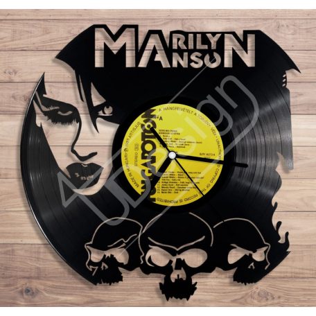 Marilyn Manson hanglemez óra - bakelit óra