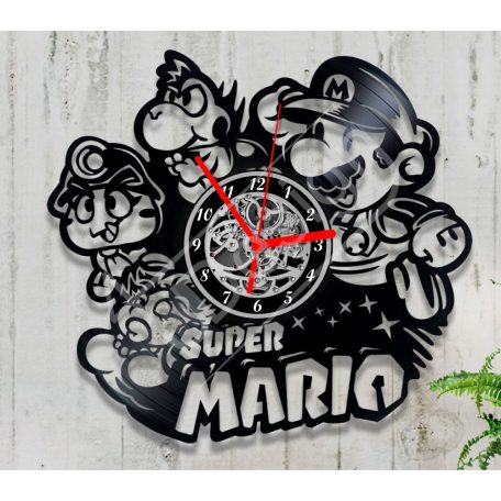 Super Mario hanglemez óra - bakelit óra