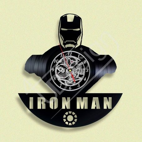 Iron Man hanglemez óra - bakelit óra