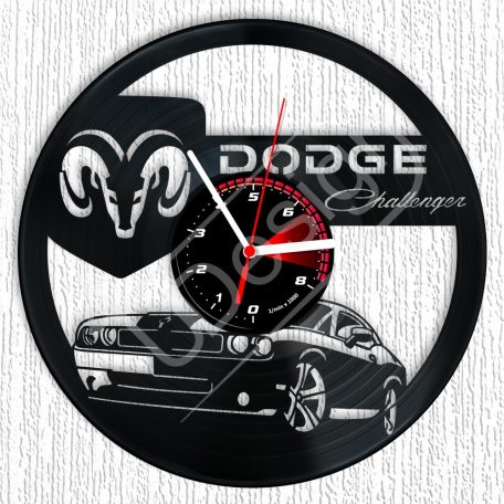 Dodge Challenger hanglemez óra - bakelit óra