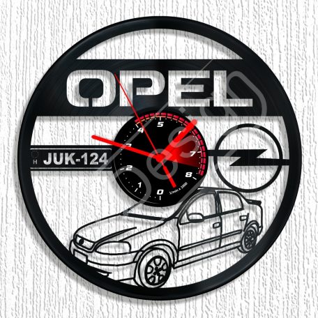 Opel Astra hanglemez rendszámmal óra - bakelit óra