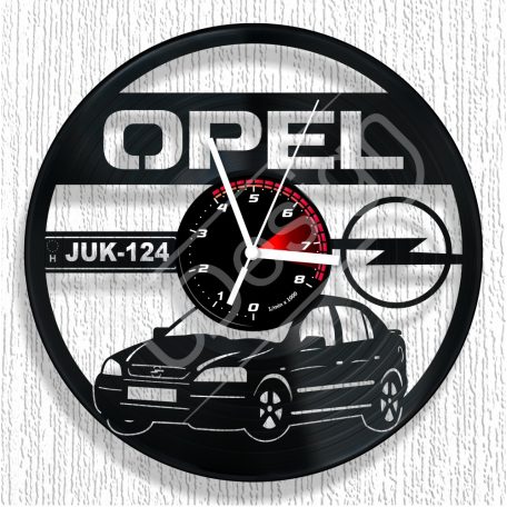 Opel Astra hanglemez rendszámmal óra - bakelit óra