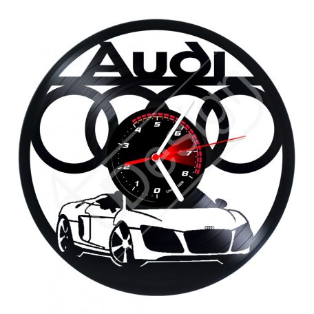 Audi hanglemez óra - bakelit óra