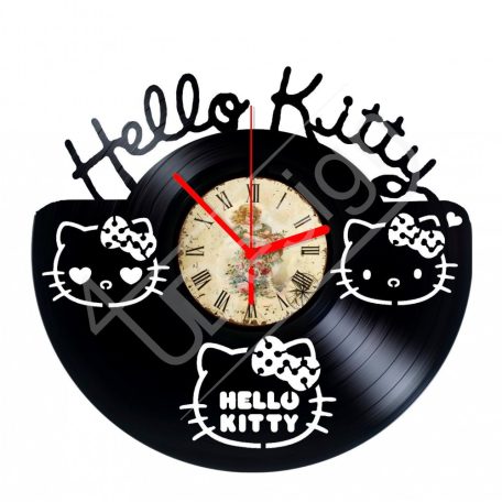 Hello Kitty hanglemez óra - bakelit óra