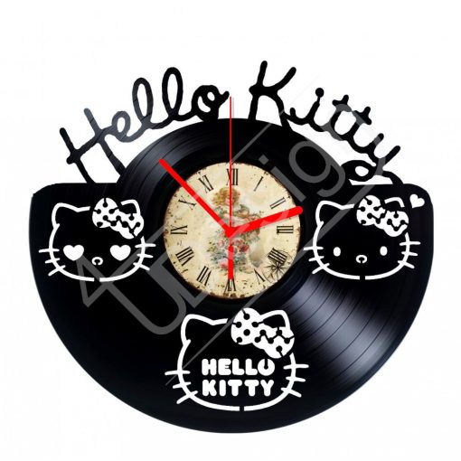 Hello Kitty hanglemez óra - bakelit óra