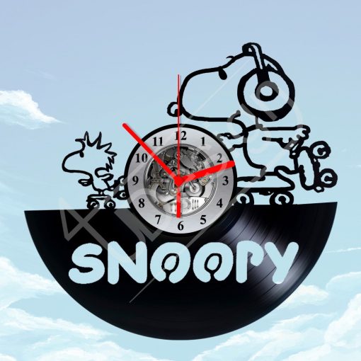 Snoopy hanglemez óra - bakelit óra