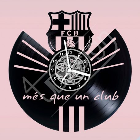FCB Barcelona címer hanglemez óra - bakelit óra
