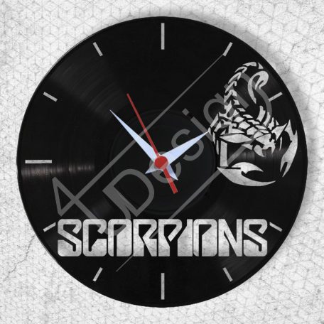 Scorpions hanglemez óra - bakelit óra