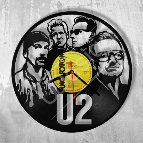 U2 hanglemez óra - bakelit óra