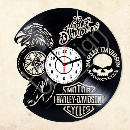 Harley Davidson  hanglemez óra - bakelit óra