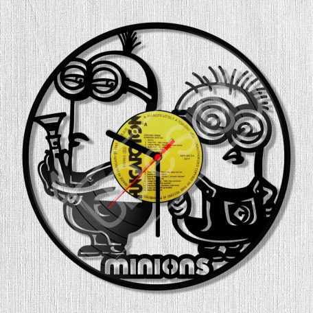 Minions - Minyonok hanglemez óra - bakelit óra