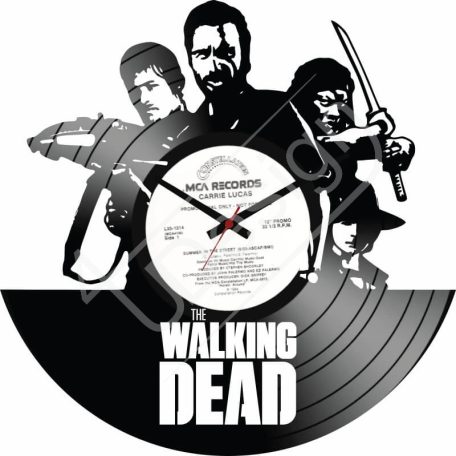 Walking Dead hanglemez óra - bakelit óra