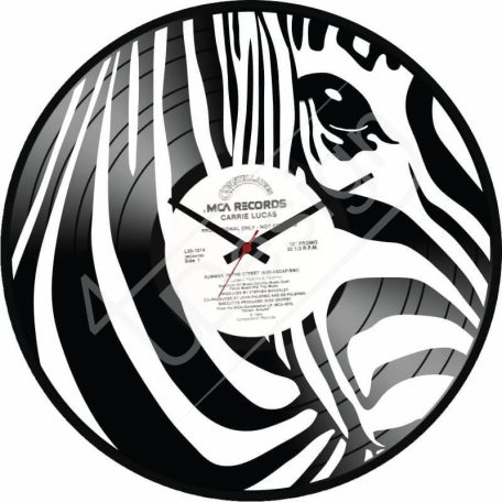 Zebra hanglemez óra - bakelit óra