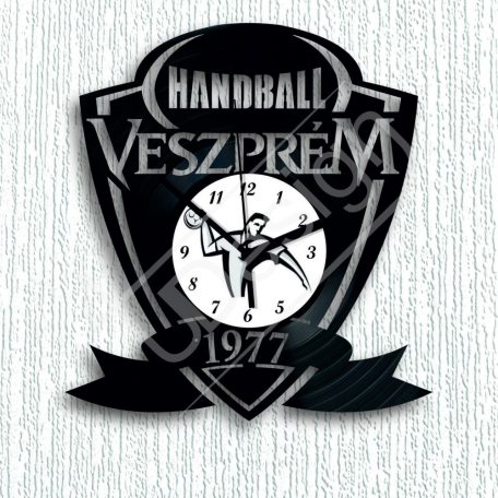 Kézilabdás Veszprém handball hanglemez óra - bakelit óra