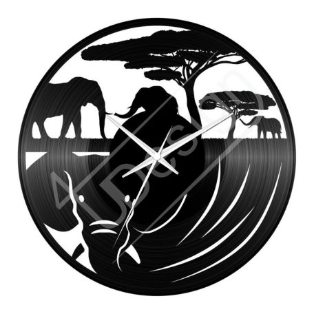 Elefántos hanglemez óra - bakelit óra