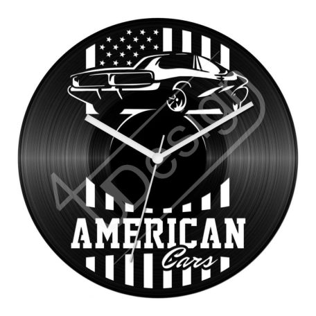Amerikai autós hanglemez óra - bakelit óra