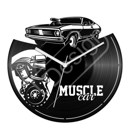 Muscle Car izomautós autós hanglemez óra - bakelit óra