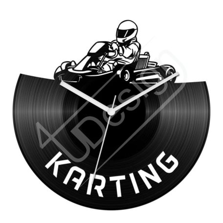 Gokart hanglemez óra - bakelit óra