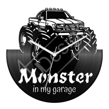Bakelit óra Monster Truck hanglemez óra