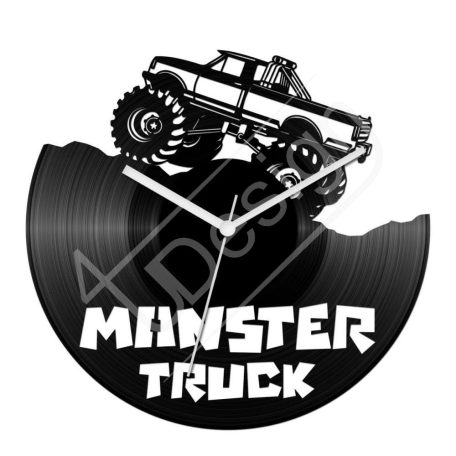 Bakelit óra Monster Truck hanglemez óra