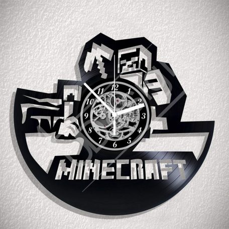 Minecraft hanglemez óra - bakelit óra
