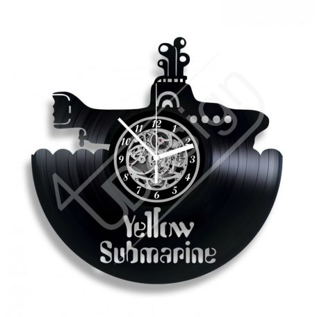 Sárga tengeralatjáró Beatles hanglemez óra - bakelit óra