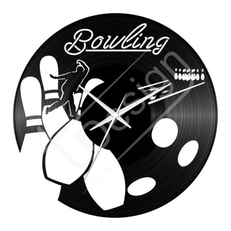 Bowling hanglemez óra - bakelit óra