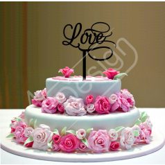Esküvői tortadísz - Love felirat  X-M10